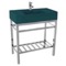 Modern Console Sink Vanity, Green Ceramic Sink, 32